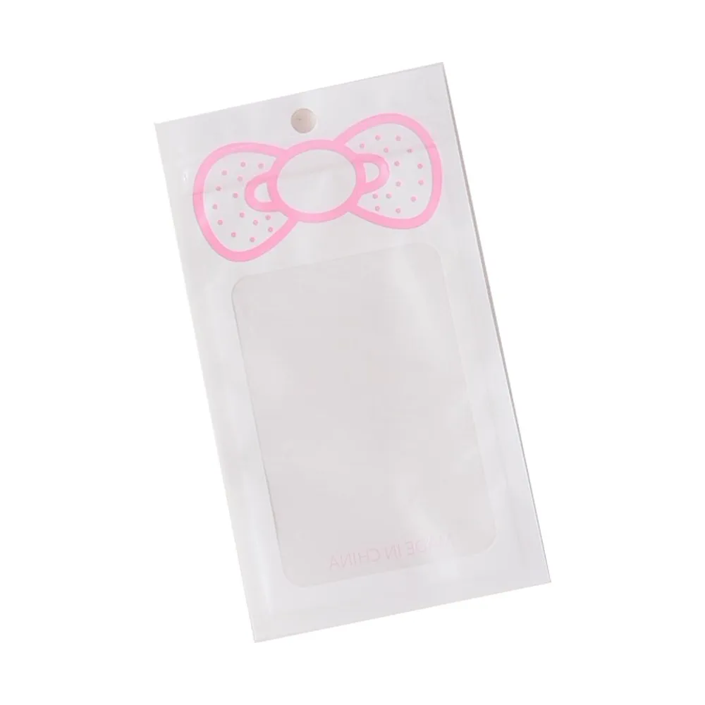 50 stücke 7x9/10,5x15cm süße rosa Schmuck taschen Mylar Verpackung Reiß verschluss beutel für Schmuck Display Lagerung Klein unternehmen Verpackung liefert – Detail 2