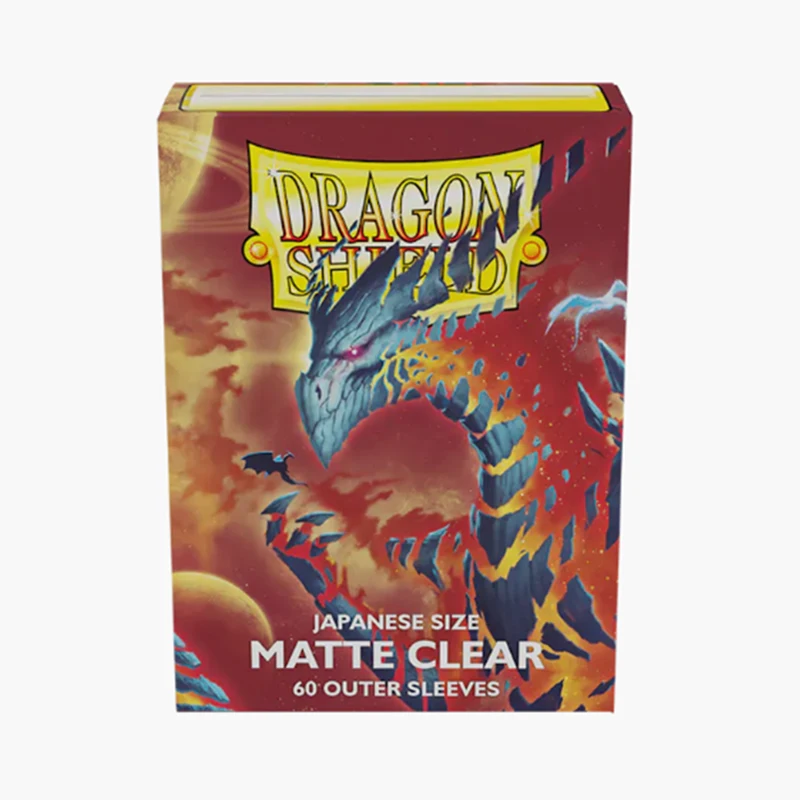 Dragon Shield 60ct Japanese Matte Outer Sleeves Clear Card Individual Pack Demark Dragon Shield Cards Cover for YGO Card Games