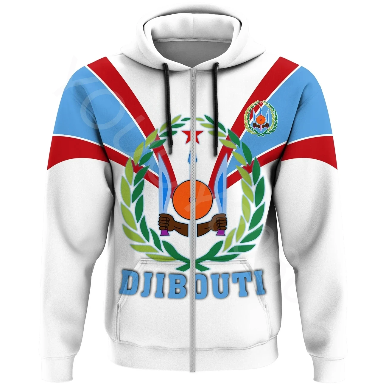 

African Region Togo Hoodie Djibouti Hoodie - Fangs Style Zip Hoodie Fall Men's Clothing Sweatshirt 3D Printed Casual Sports Top