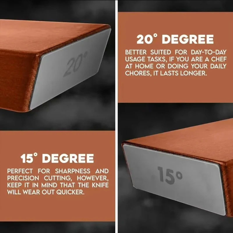 전문가용 롤링 나이프 샤프너 (15/20) °   각도 조절 가능한 자석식 주방용 숫돌 셰프 나이프 연마기
