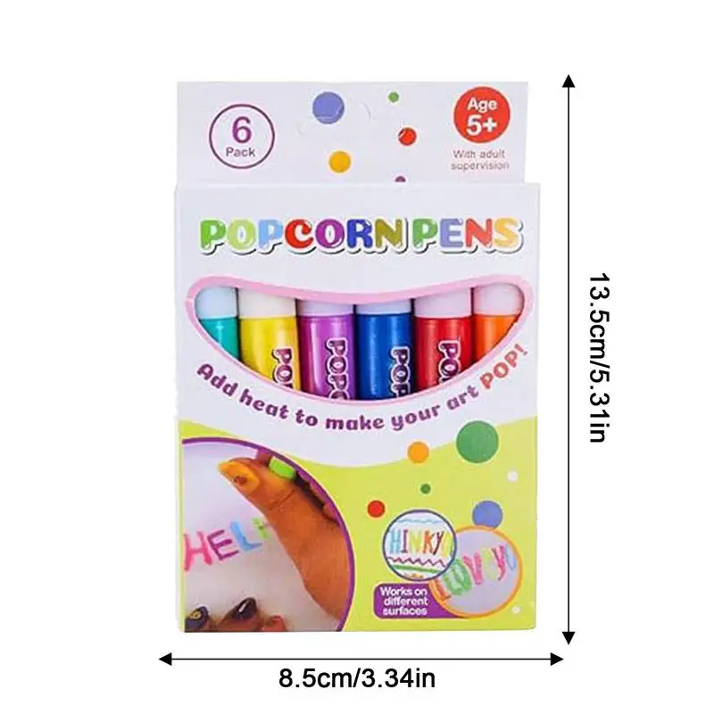 3D Magic Popcorn Pens for Kids Greeting Cards