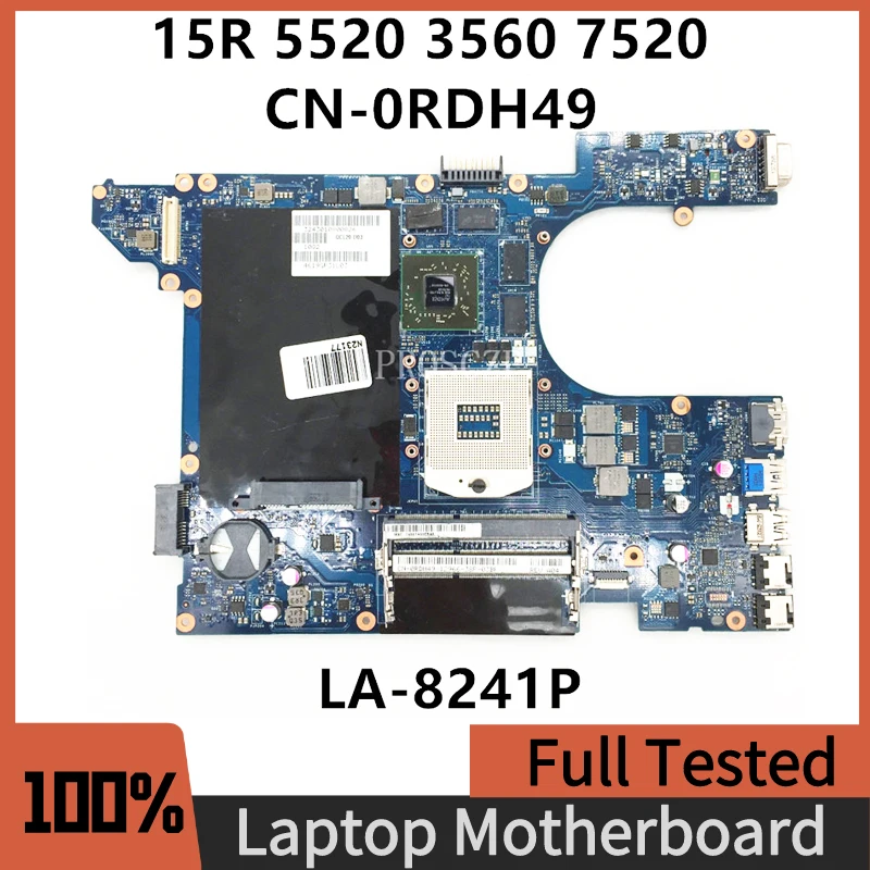 

CN-0RDH49 0RDH49 RDH49 Mainboard For Dell Vostro 15R 5520 3560 7520 Laptop Motherboard LA-8241P HD7600M SLJ8C 100%Full Tested OK