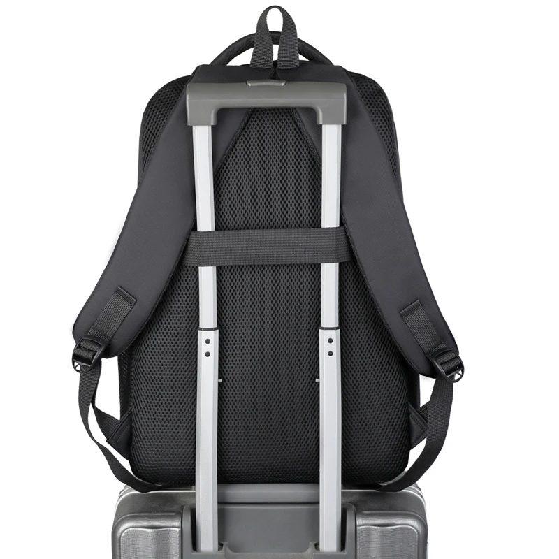 Men's backpack - large capacity, can accommodate a 15.6-inch laptop, adjustable shoulder strap, travel bag, secure zipper closur