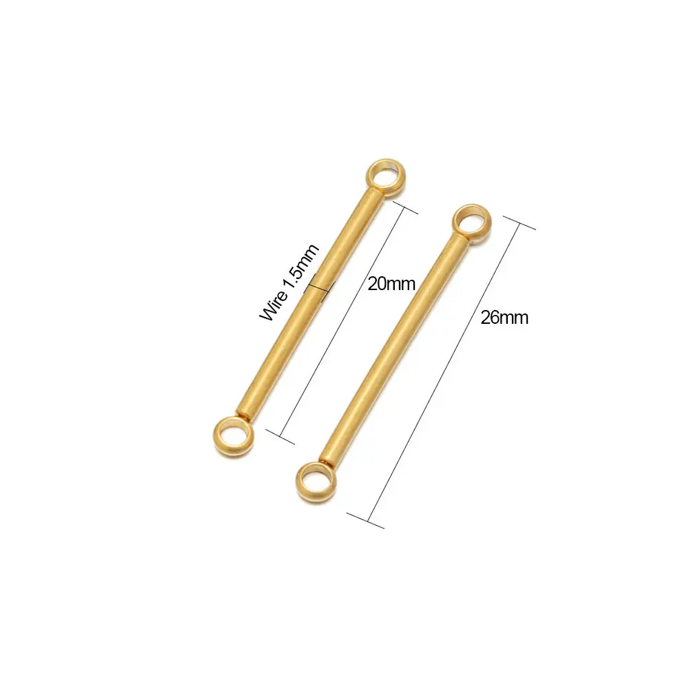 10 Stück Edelstahl 30/20 mm Stabverbindungen dünne Stabstreifenverbinder für DIY Tropfen Ohrringe Halsketten Verbinder Schmuckherstellung – Detail 2