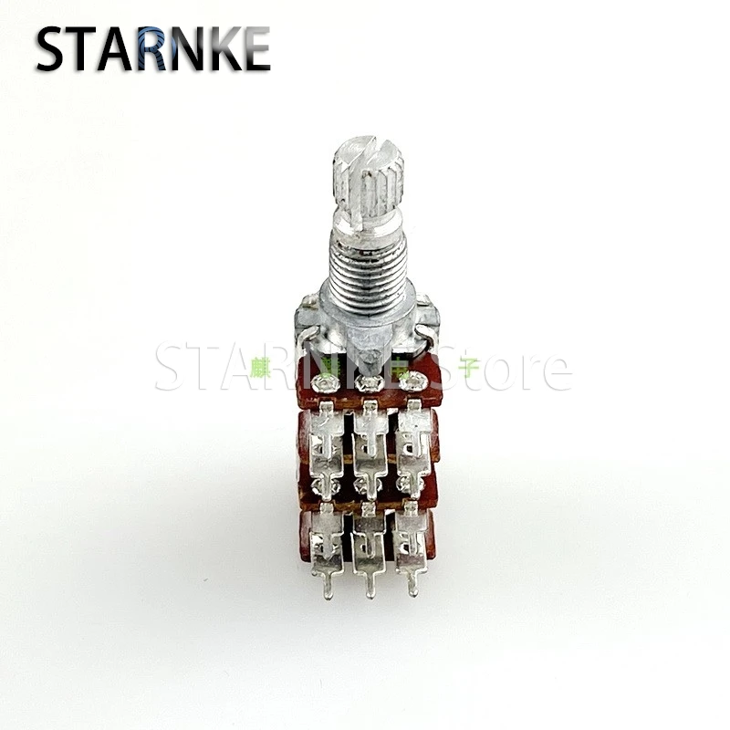 2PCS 12 Type 4 Link C50K C503 Power Amplifier Audio 4 Channel Volume Adjustment Potentiometer 12-Pin Flower Shaft 15mm