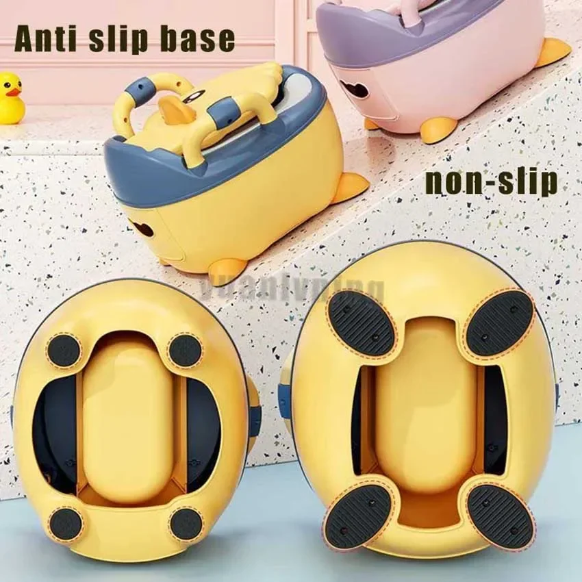 Children's Pot 1-6 Years Old Upgraded Cute Duck Baby Toilet Seat Baby Potty Portable Stool Boys & Girls Safe Trainer Seat WC 5