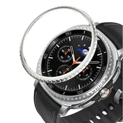 Stainless Steel Bezel Ring Cover Protector for Galaxy Watch 8 Classic (Starlight)