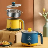 Electric Hot Pot US Adapter Plug Multi Function Electric Cooker Nonstick Ramen Cooker for Soup Boiling Dumpling Stewing Porridge 1