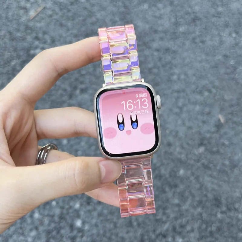 Colorful Transparent Resin Watchband - Fashion Bracelet Strap