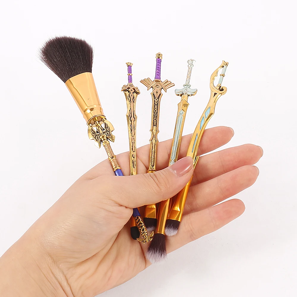 Description Picture 6 of item5pcs The Legend of Zelda Weapon Shaped Makeup Brushes Foundation Blush Eyeshadow Cosmetic Brushes for Women Makeup Tools