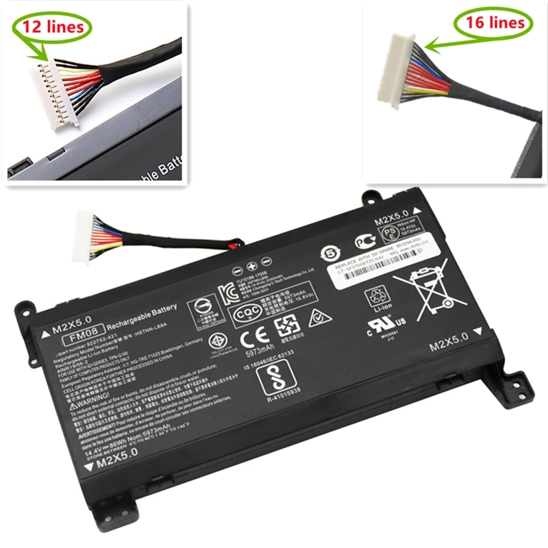 

HQ-TRE TPN-Q195 Battery For HP Omen 17 AN010NP AN011NU AN012NA AN013NF AN014TX AN015NG AN015NP AN016NO AN018NA AN018NF AN019NF