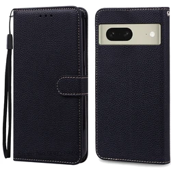 Elegant Leather Wallet Phone Case - Universal Fit - Pixel 8A (Black)