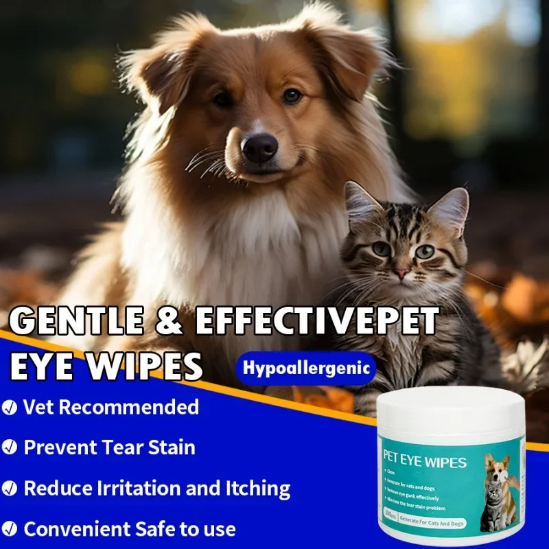 Pet Cleaning Products Wet Tissue Eye Tear Cleansing Wipes Cats Accessories Pets Tartar Eliminator Care Dogs Home Grooming pet cleaning wipes
