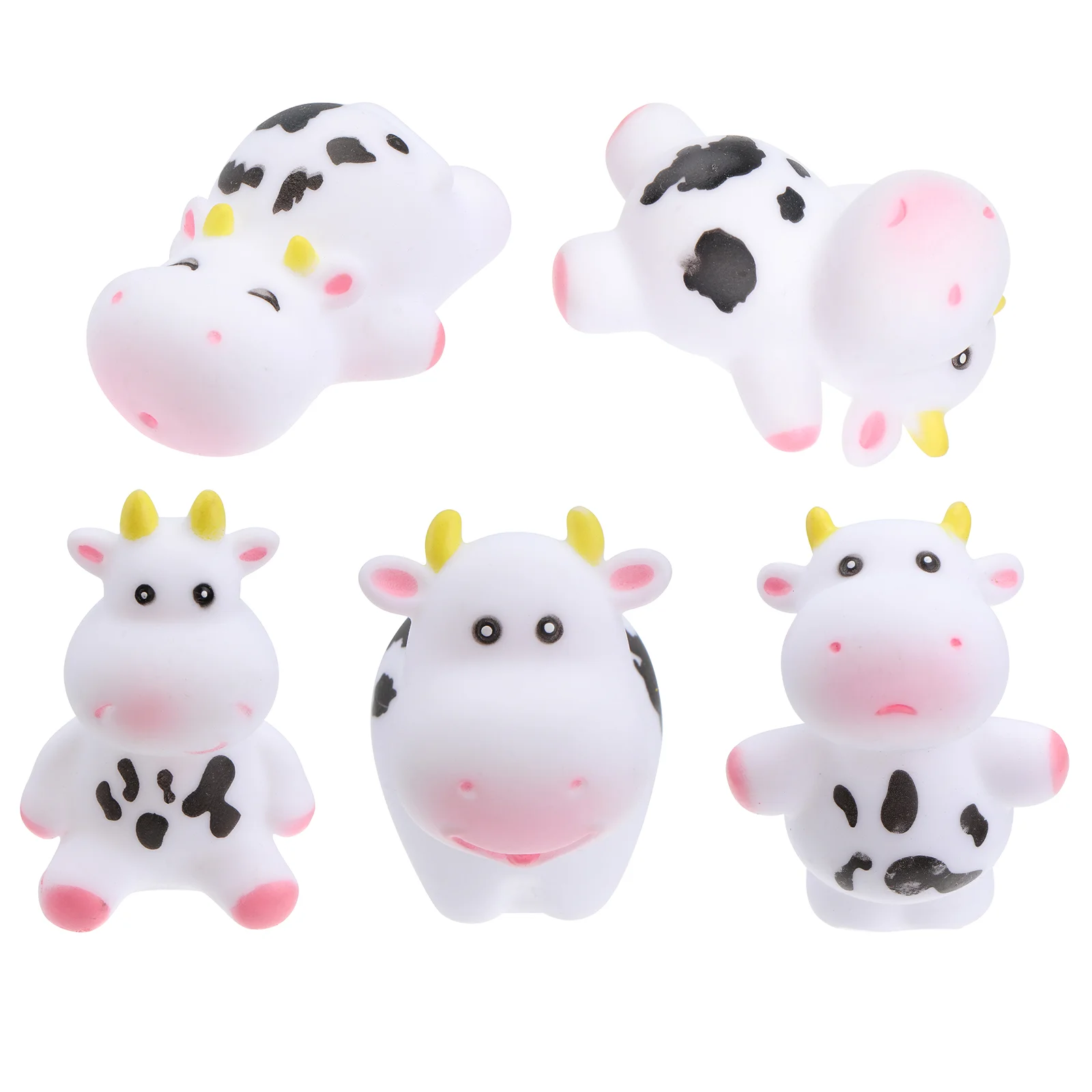 

5 Pcs Cowhide Toy Baby Tub Bathtub Shower Plaything Kids Bathing The Funny Early Learning Pvc Squeaky Child Children