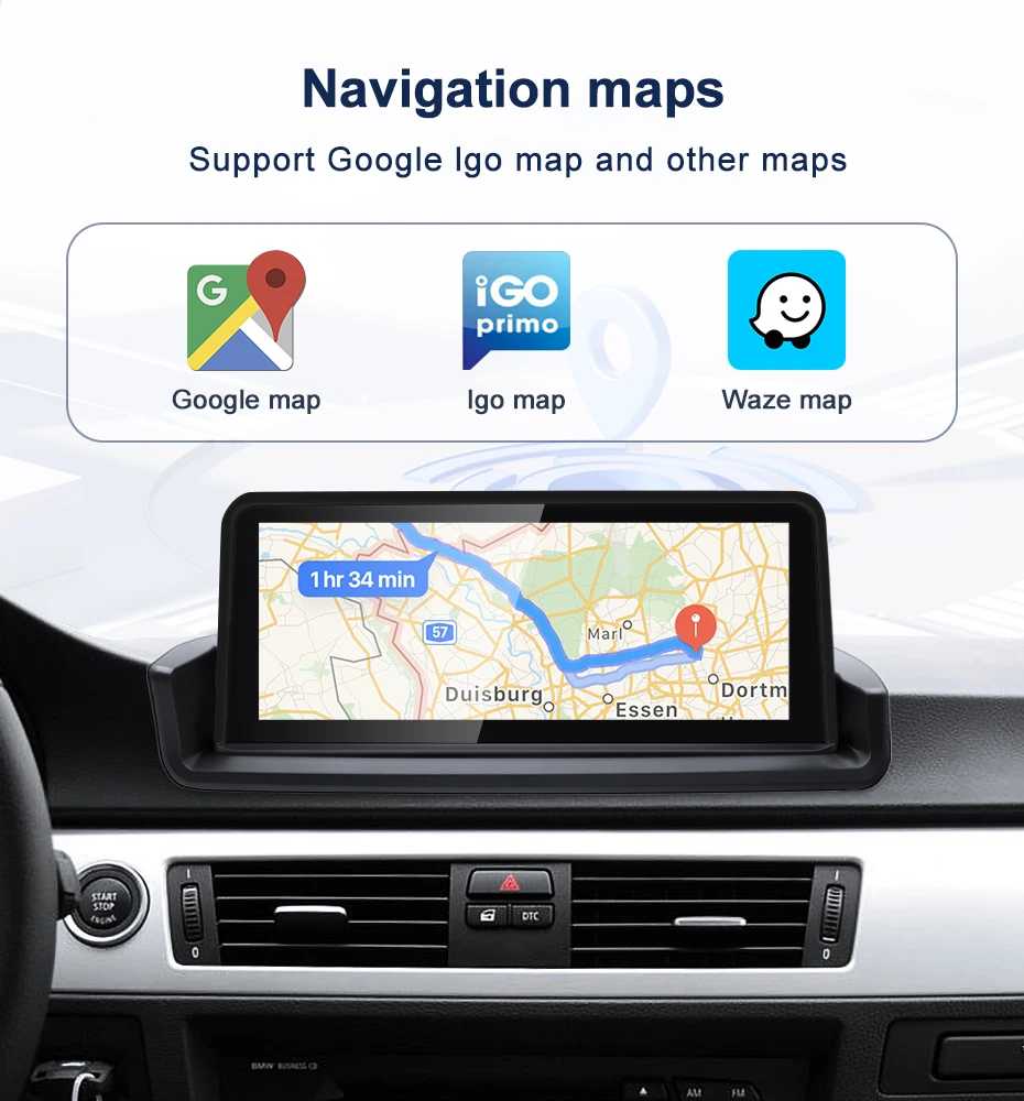 New ID6 ID7 ID8 UI Android System Wireless Carplay AUTO For BMW 3 Series E90 E91