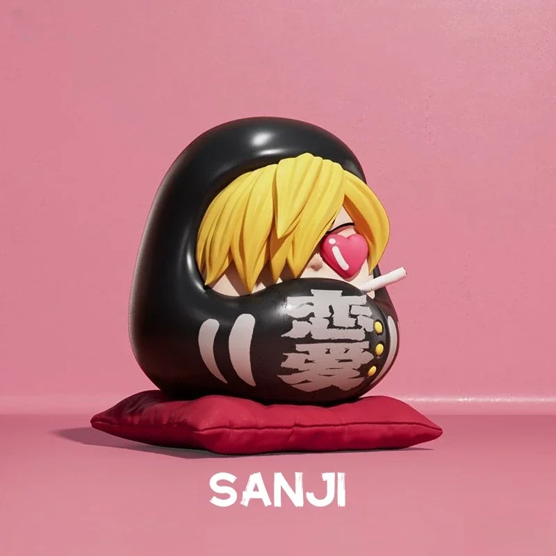 6cm Q-version One Piece Anime Figure Nika Luffy Zoro Sanji