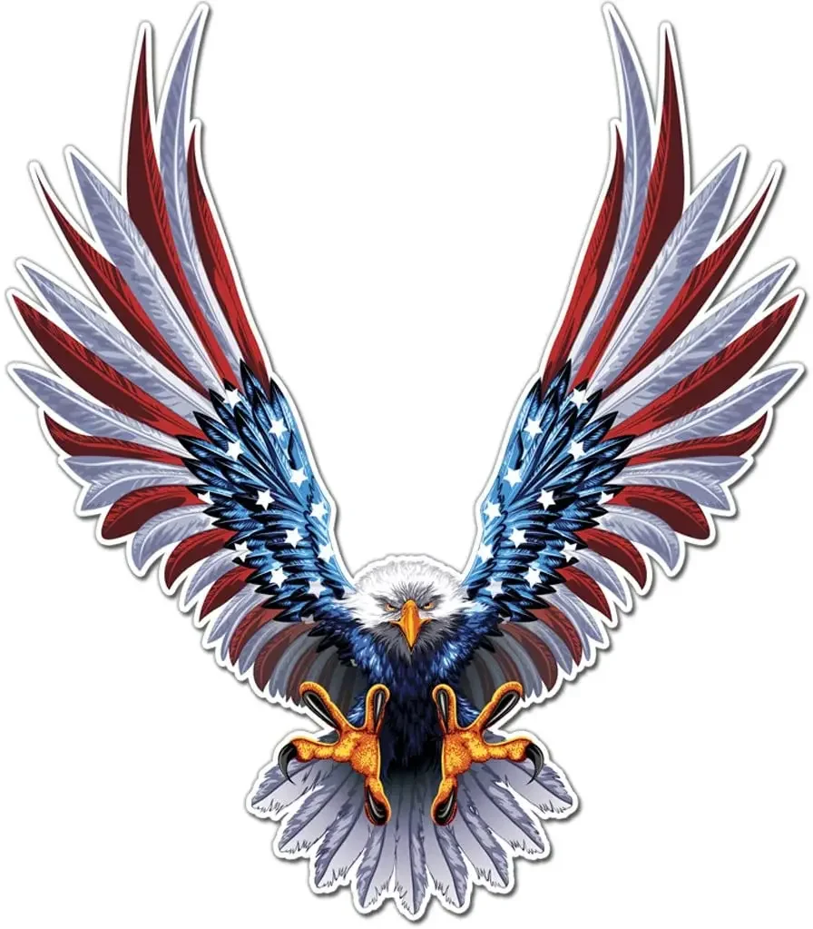 Schema Di Volo Di Bald Eagle, Adesivi In Pvc Impermeabile Per Auto, Superficie Liscia Per Pareti Del Frigorifero, Finestre, Ecc