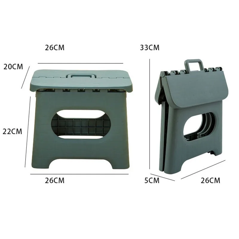 Creative Plastic Folding Stool Outdoor Portable Stools Footrest Stool Shoe Bench for Adults Kindergarten Living Room Bathroom