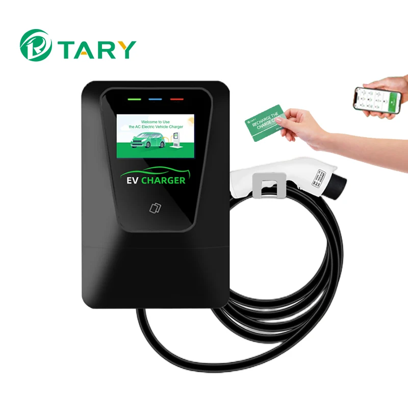 

OCPP AC ev charger 7kw 11kw 22kw Fast Wall mount charging station 16a 32a 3 phase comercial use Electric vehicle charger pile