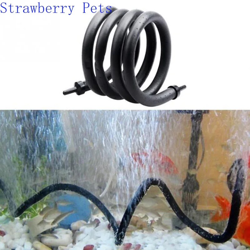 20cm~120cm Aquarium Air Stone Bubble Bar Wall Curtain Tube Hose Fish Tank Pump Hydroponic Oxygen Diffuser Tube