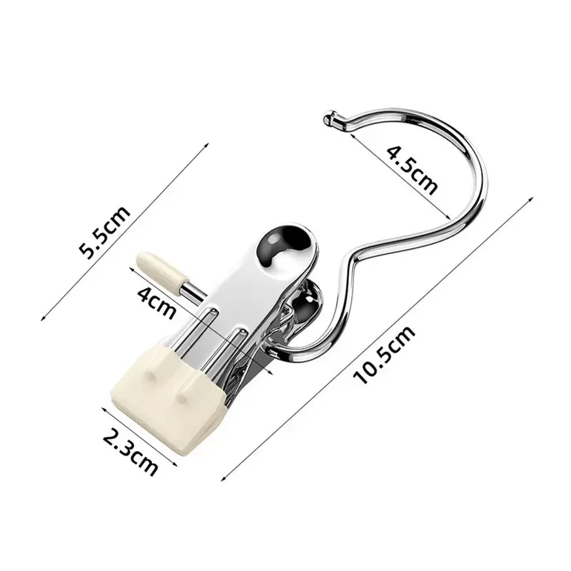 Multifunctional Hook Clip Stainless Steel Laundry Hooks Socks Towels Clips Closet Organizer Hangers Home Storage Peg Accessories