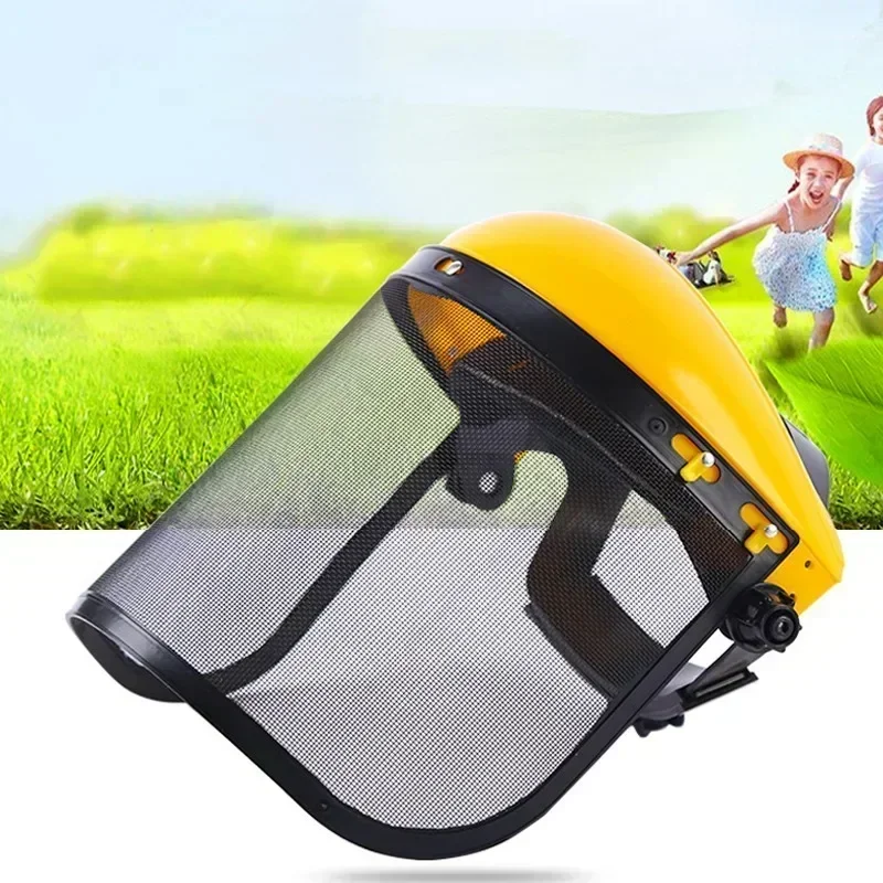 Face Protector Splash Prevention Electric Cutting Gardening Protection Mesh Face Shield Protective Mask Chainsaw Helmet Safety Helmet