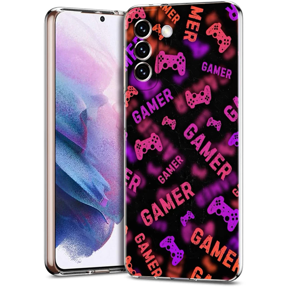 Game Controller Graphic Transparent Cover for Samsung Galaxy S24 S23 S22 S20 S21 FE Ultra S24 S23 S10 S10E S9 Plus 5G Phone Case – Detail 8