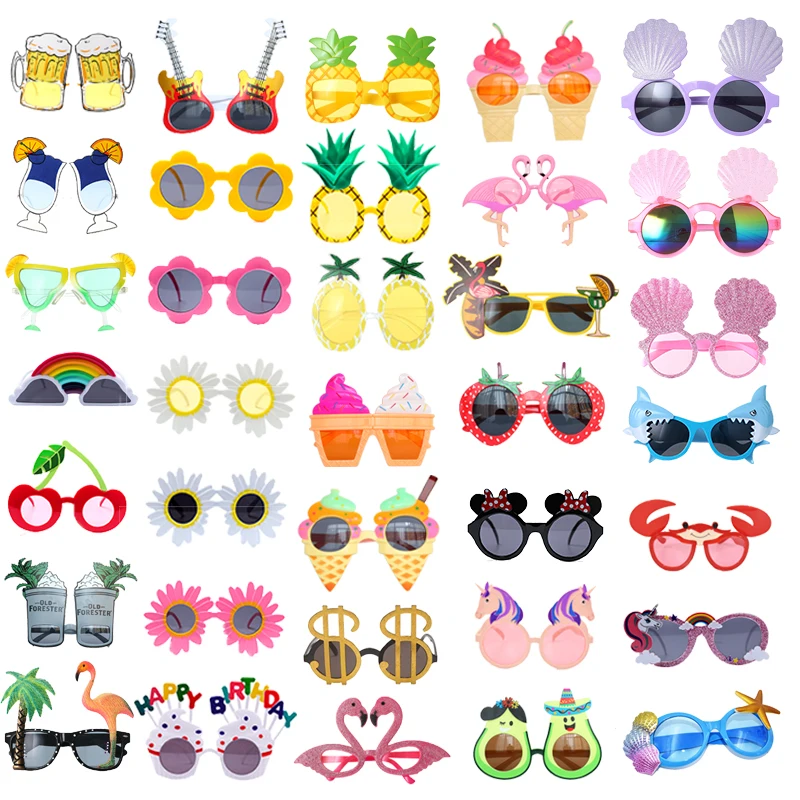 accesorios para fiestas de playa al aire libre niñas Hicarer 4 pares de gafas de sol con forma de flor para niños 