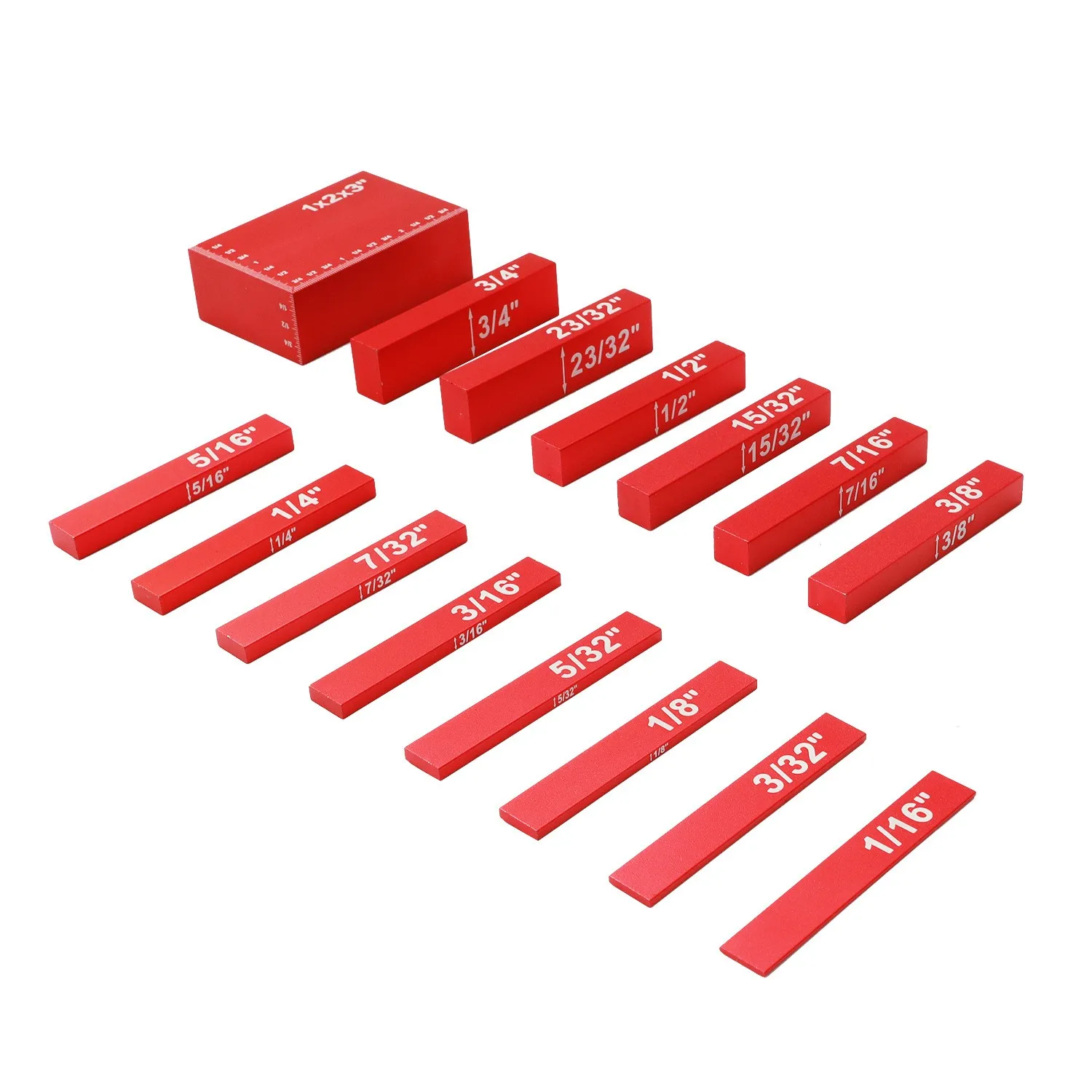 15-Piece Metric Setup Blocks - Aluminum Precision Height Gauge Set For Woodworking (Router, Table Saw) - View #3