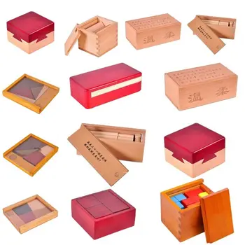 Unlock Wooden Brain Teaser Puzzle Opening Puzzle Box Luban Lock IQ Puzzle Mind Brain Teaser Brain Teaser 3D 3D Wooden Puzzles 1