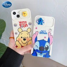 

Disney Cute Winnie The Pooh Stitch Soft Case for iPhone 13 12 11 Pro Max XR X XS Max 8 7 Plus Phone Cover Silicong Anti-fall