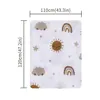 120x110cm Bamboo Cotton Baby Muslin Swaddle Blanket Cute Soft Print Baby Towel Wrap 3