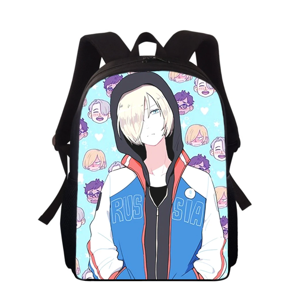 Anime Yuri on Ice 15” 3D Print Kids Backpack Primary School Bags for Boys Girls Back Pack Students School Book Bags