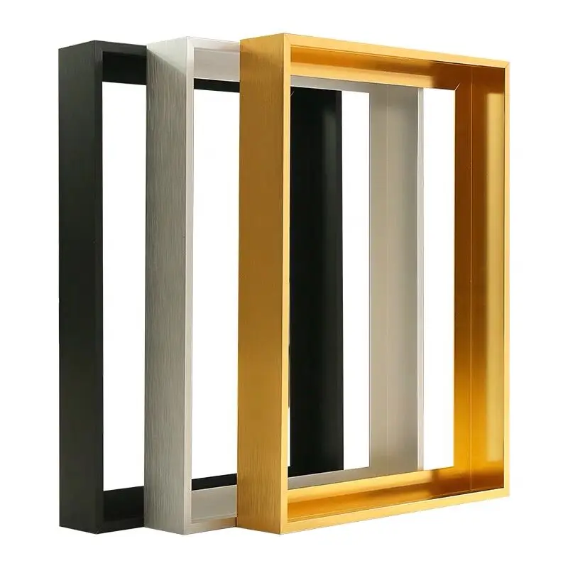 

DIY Metal Poster Picture Frame Classic Aluminum Oil Painting Frame Max For 3CM Thickness Canvas Unassembled No Glass No Board