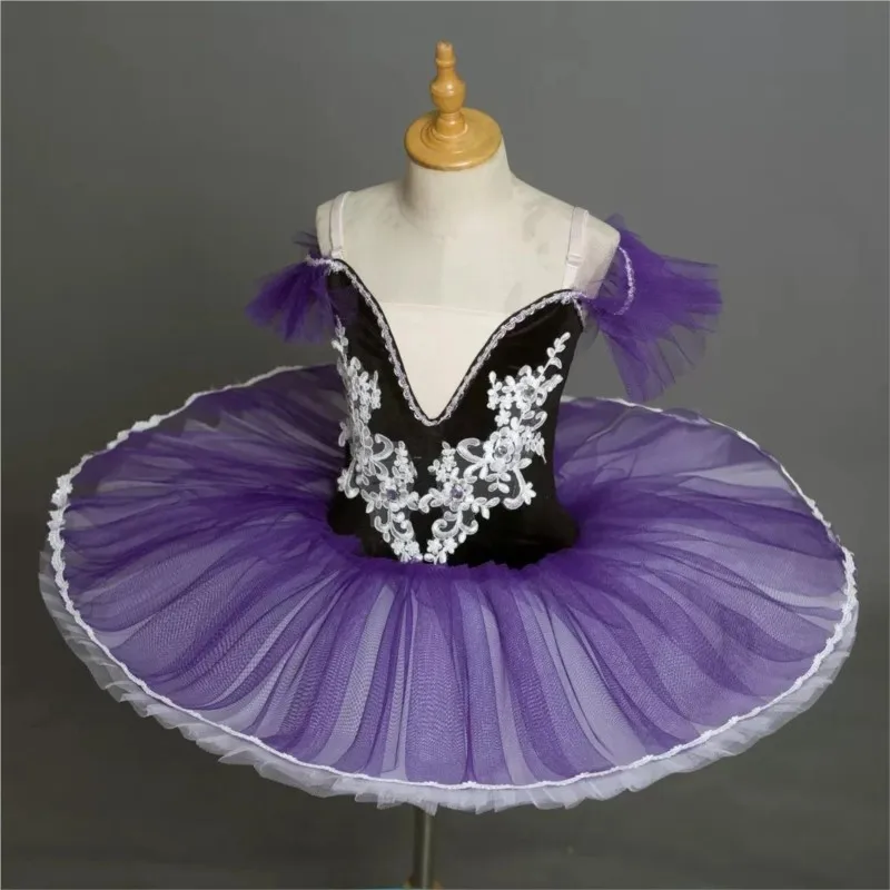 

Swan Lake Ballet Tutu Skirt for Children Girls sling Ballet Dress Modern Dance Costumes Performance outfits dancewear purple