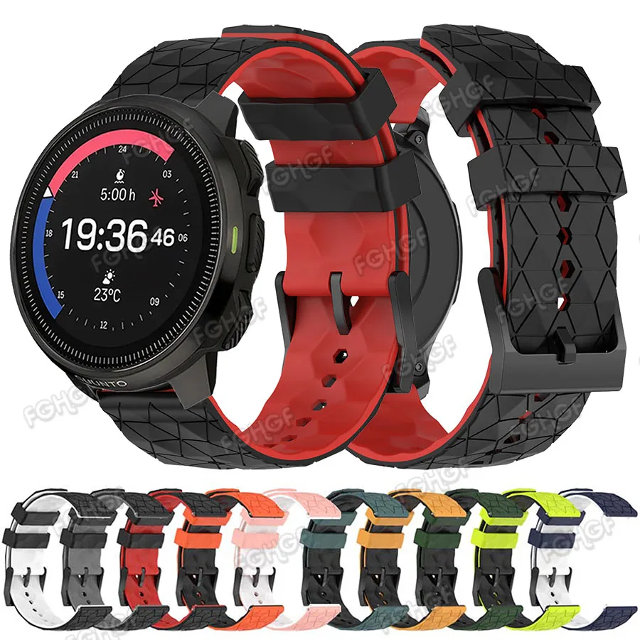 Silikon Armband 22mm Für Suunto Uhr - Blitzmuster Sport Armband Ersatz In 10 Farben