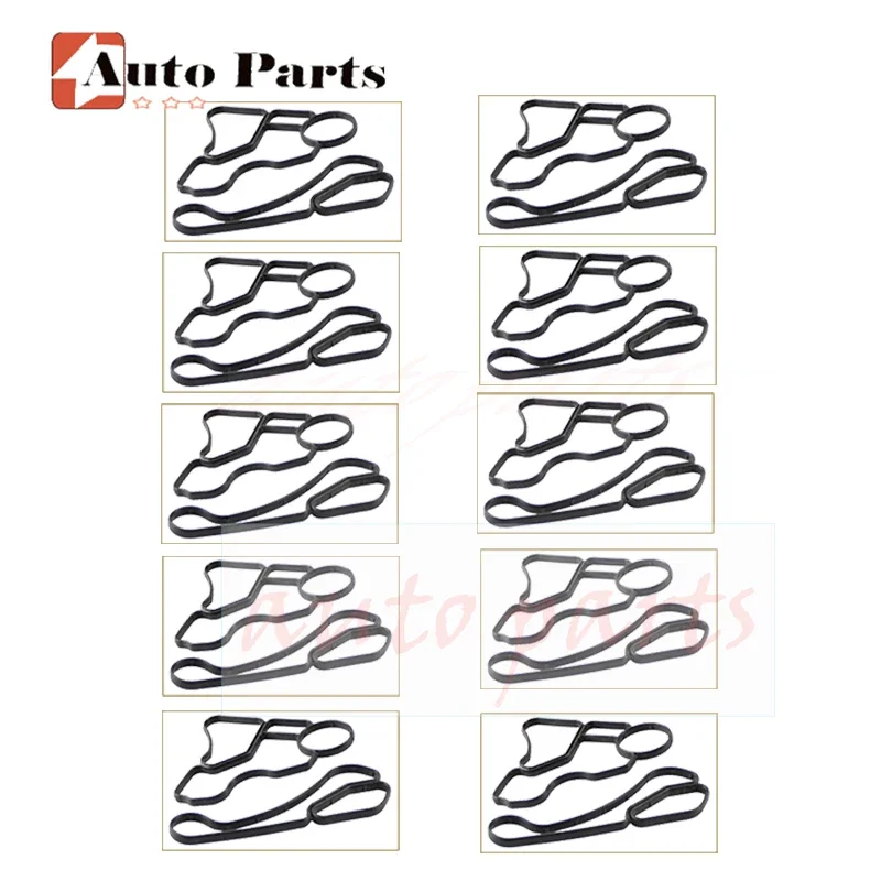10sets Oil radiator rubber ring Auto Parts 11428637820 suitable for BMW 1- 5 Series X1X3X4X5X6Z4 oil grid sealing gasket