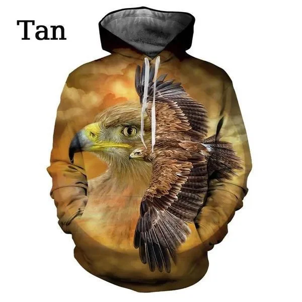 

2023 New Eagle 3d Hoodie Fashion Funny Street Animal Print Unisex Long Sleeves Hoodies Oversize Casual Hoodies Pullovers XS-6XL