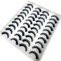 New 20 Pairs cat eye Eyelashes Natural 3D Mink Lashes Fluffy Volume Mink False Eyelashes Cruelty Free Wispy Lashes Makeup Cilios 2
