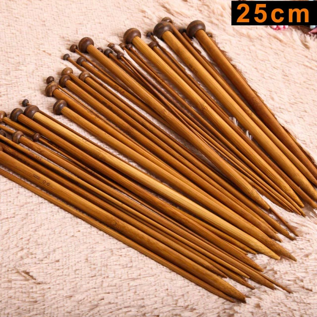 36Pcs/Lot 35CM Knitting Needles Sticks DIY Crochet Bamboo Smooth