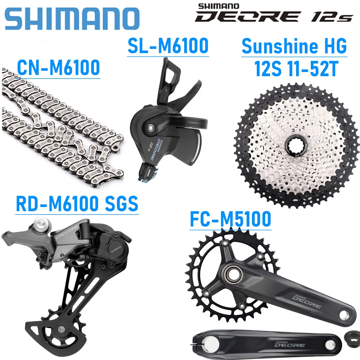 Deore RD-M6100、SL-M6100セット S620608f91c754f17b68d70d93680a