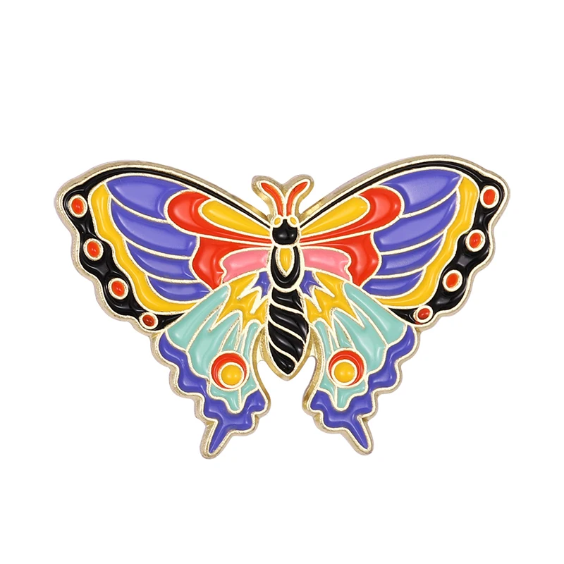 Cute Butterfly Enamel Pins - Set Of 3 Fashion Brooches For Jackets, Bags & Hats