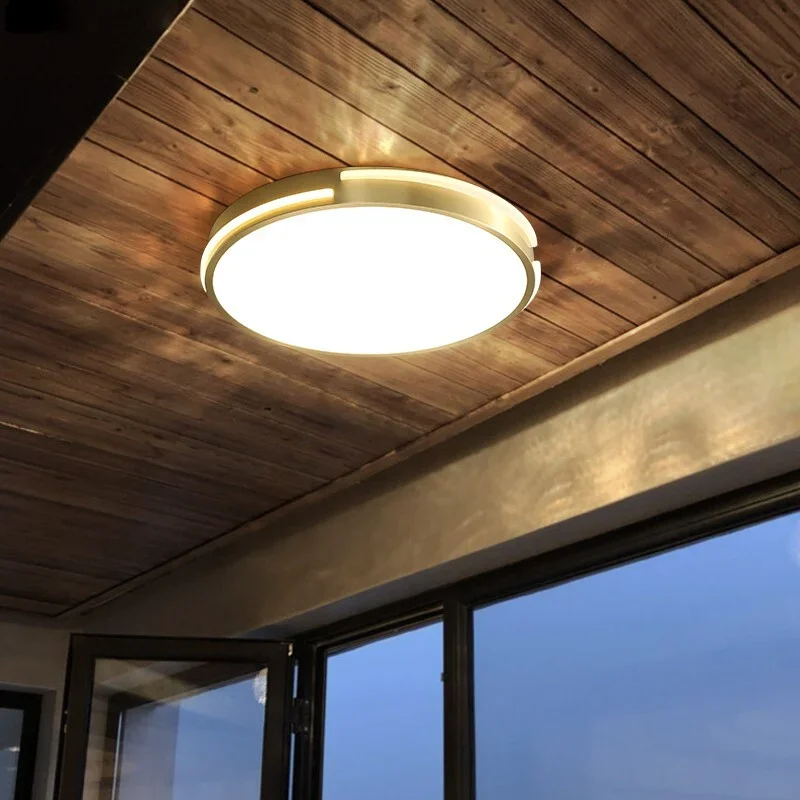 Nordic Simple Bedroom Lamp Living Room Study Lamp Round Gold Led Ceiling Lamp Dining Room Ceiling Pendant lights Indoor Lighting