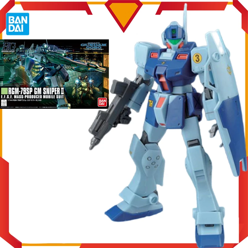 

Bandai Original Anime Gundam Model HGUC 146 1/144 RGM-79SP GM Sniper II Sniper Jim 2 Gundam Assembly Model Figure Birthday Gift