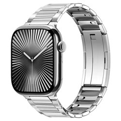 Enhanced Stainless Steel Watch Strap Bracelet for S10 46-42 44 45 49mm (Silver)