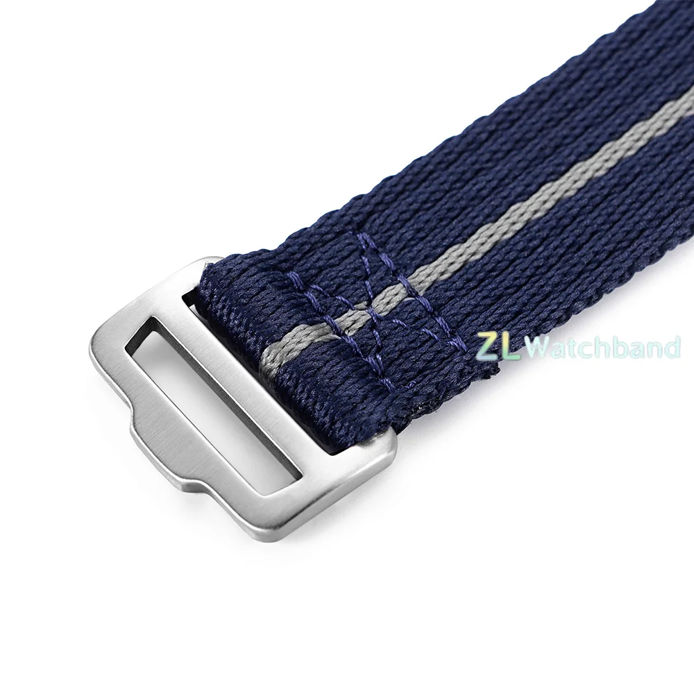 Military-Grade Nylon Hook & Loop Waterproof Watch Band - 20mm/22mm