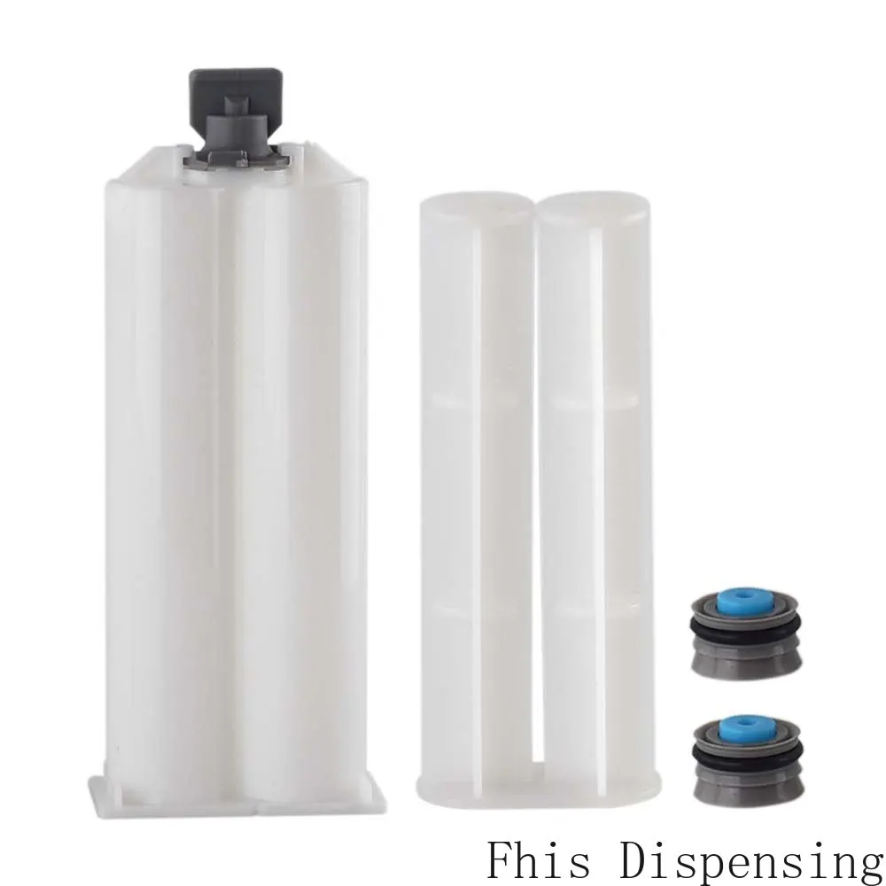 Ab Epoxy Gun Cartridge 50ml Syringe 11 With Putter Static Mixer Ma616