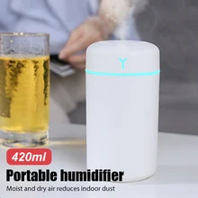 

NEW Mini Air Humidifier USB Aroma Essential Oil Diffuser For Home Car 420ML Ultrasonic Mist Maker With LED Night Lamp Diffuser