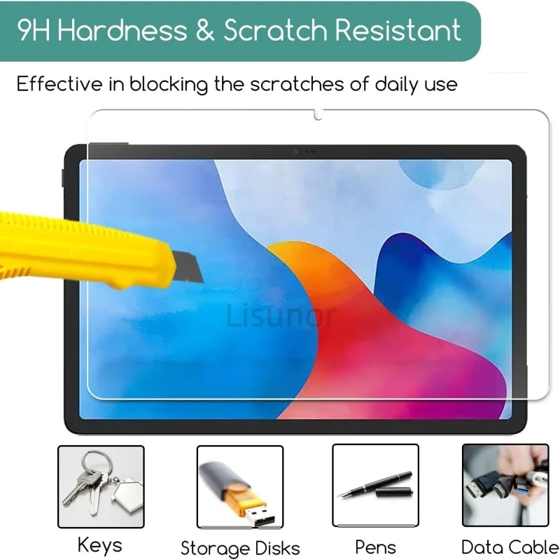 Premium 9H Tempered Glass Tablet Screen Protector, 11-Inch, Anti-Fingerprint, Bubble-Free, HD Clarity