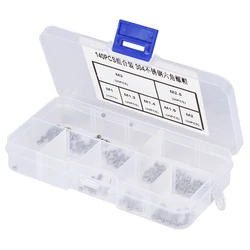 Premium Stainless Steel Hex Nut Assortment - 140 Pieces (As)